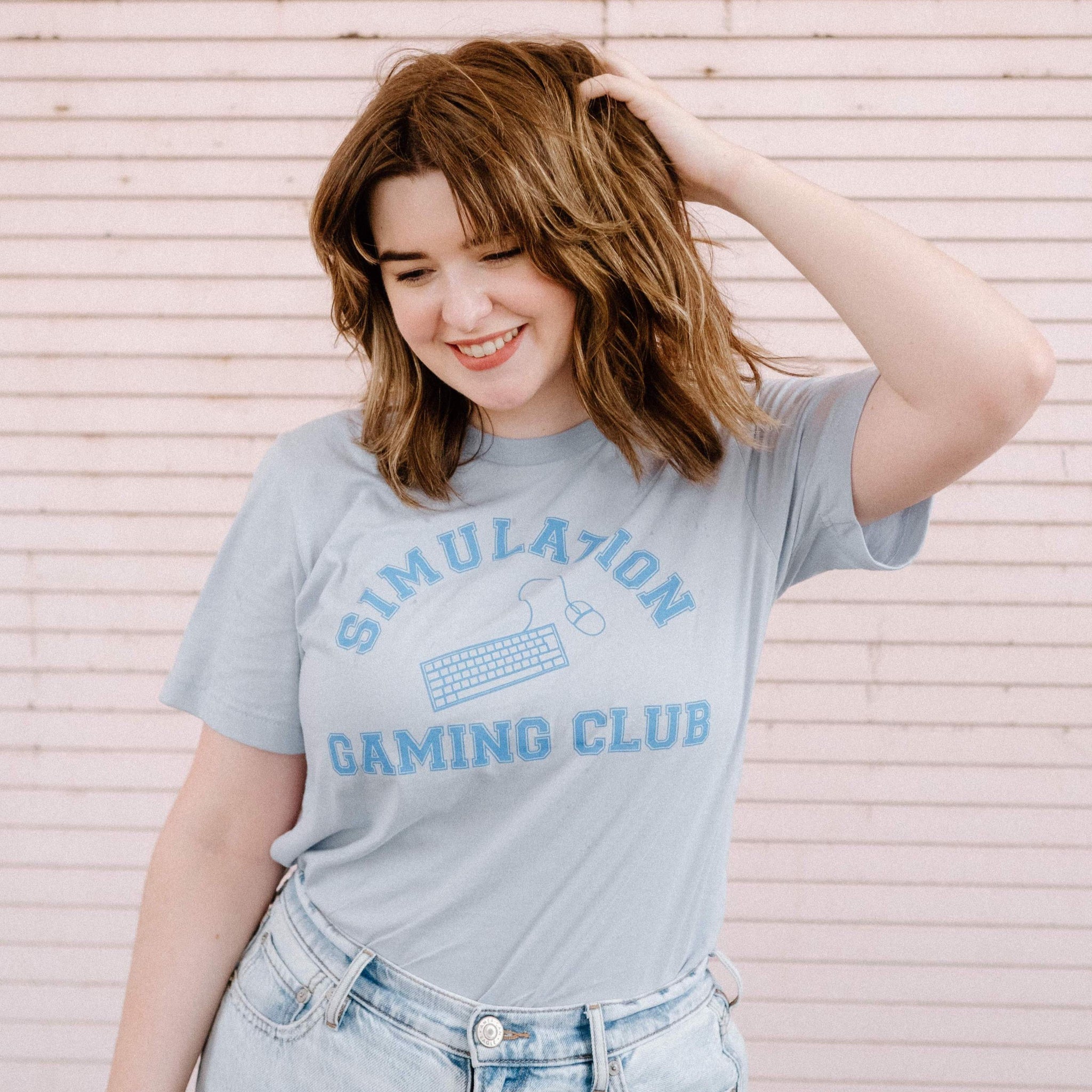 Simulation Gaming Club T-Shirt - Blue – lilsimsie shop